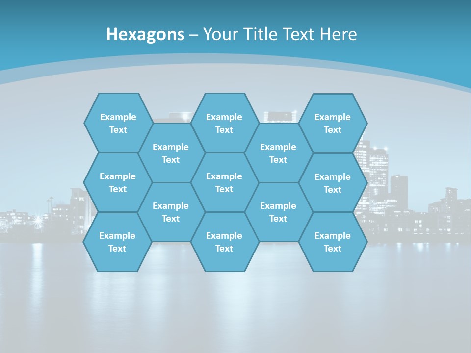 A City At Night Powerpoint Presentation Template PowerPoint Template