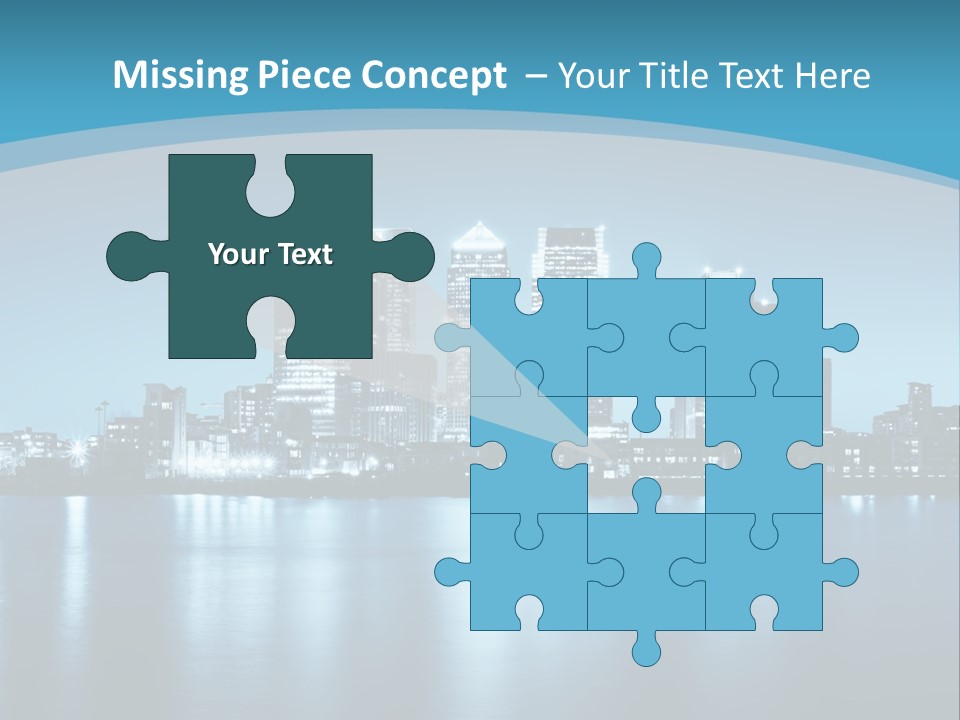 A City At Night Powerpoint Presentation Template PowerPoint Template