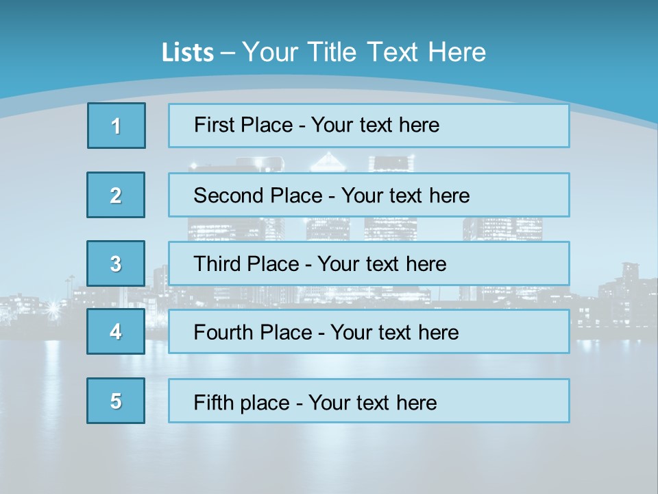 A City At Night Powerpoint Presentation Template PowerPoint Template