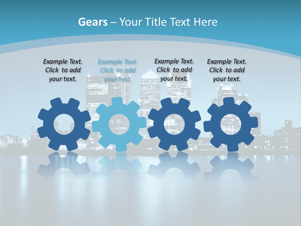 A City At Night Powerpoint Presentation Template PowerPoint Template