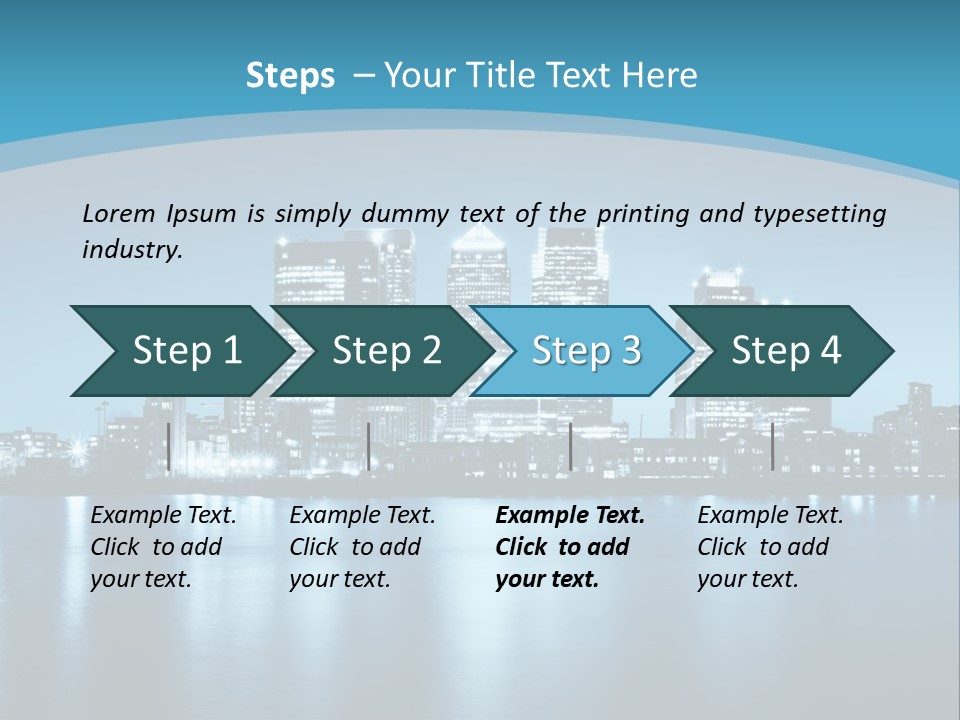 A City At Night Powerpoint Presentation Template PowerPoint Template
