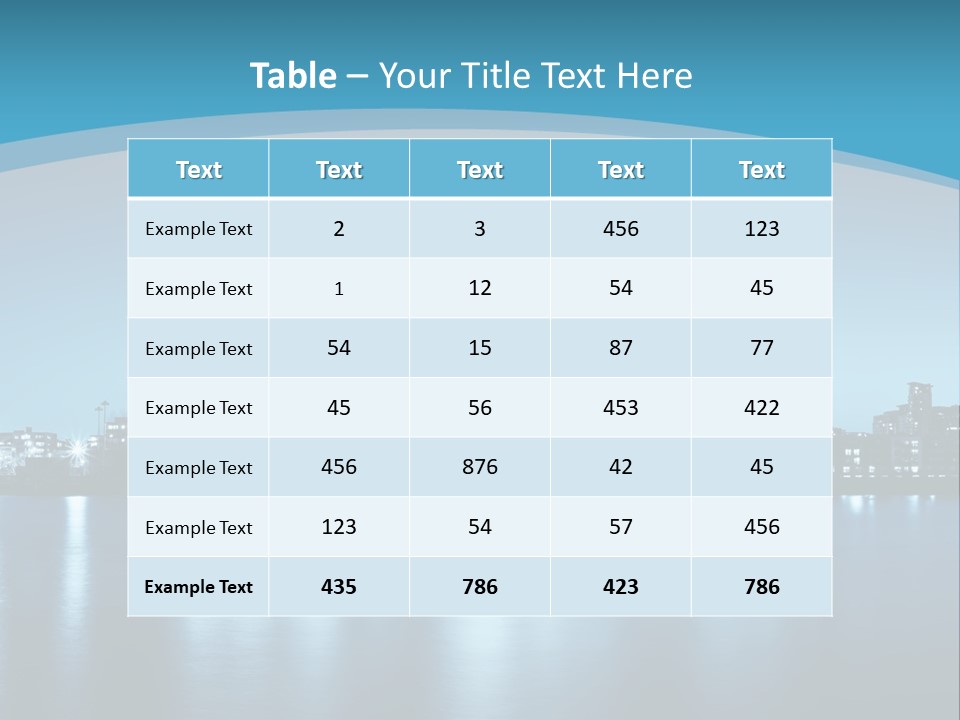 A City At Night Powerpoint Presentation Template PowerPoint Template