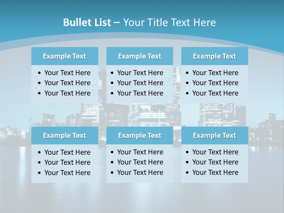 A City At Night Powerpoint Presentation Template PowerPoint Template