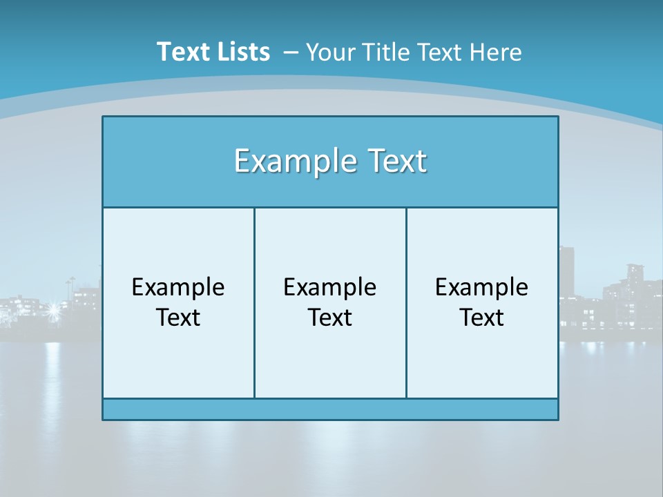 A City At Night Powerpoint Presentation Template PowerPoint Template