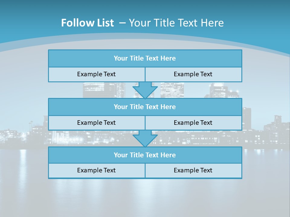 A City At Night Powerpoint Presentation Template PowerPoint Template