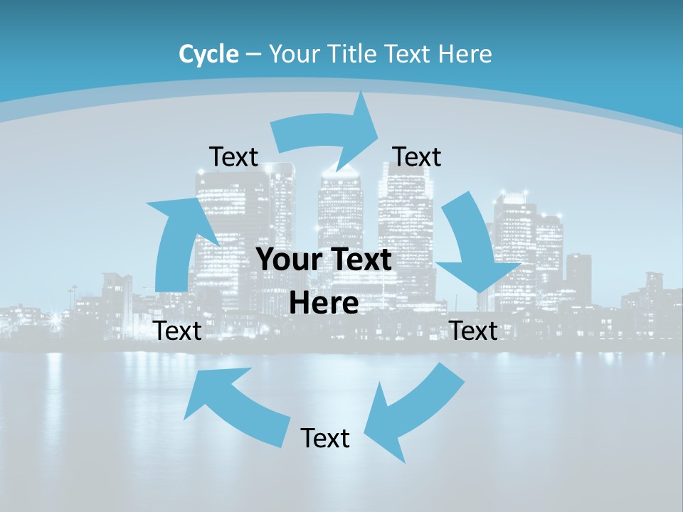 A City At Night Powerpoint Presentation Template PowerPoint Template