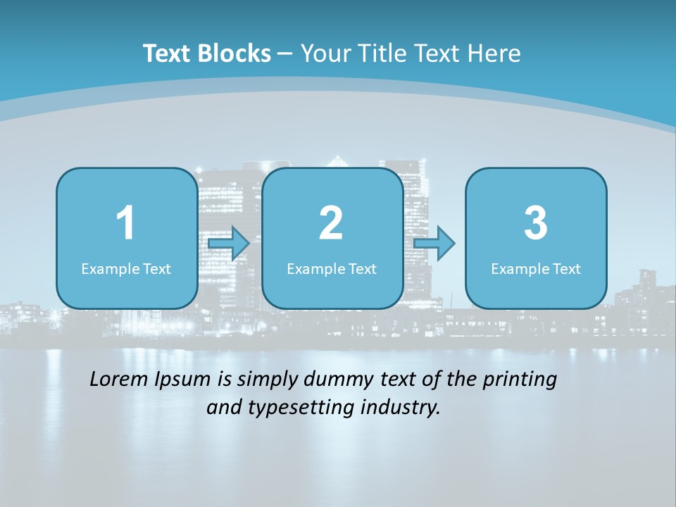 A City At Night Powerpoint Presentation Template PowerPoint Template