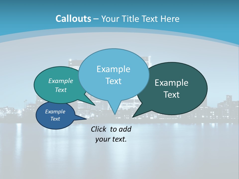 A City At Night Powerpoint Presentation Template PowerPoint Template