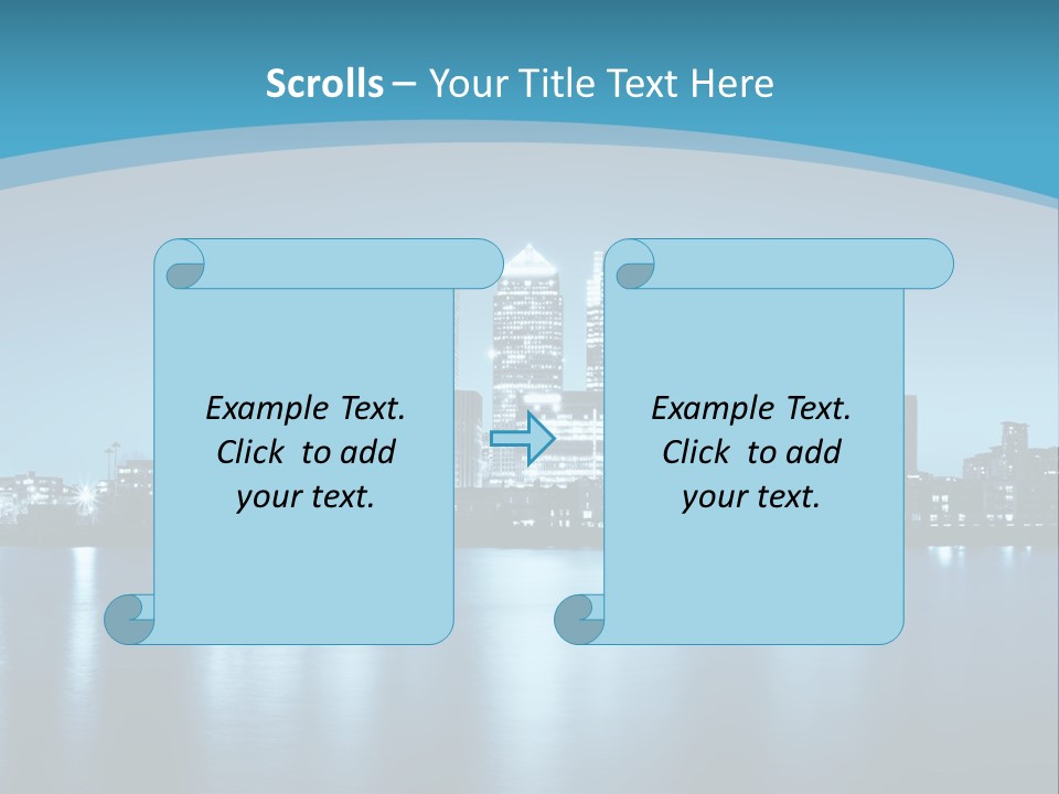 A City At Night Powerpoint Presentation Template PowerPoint Template