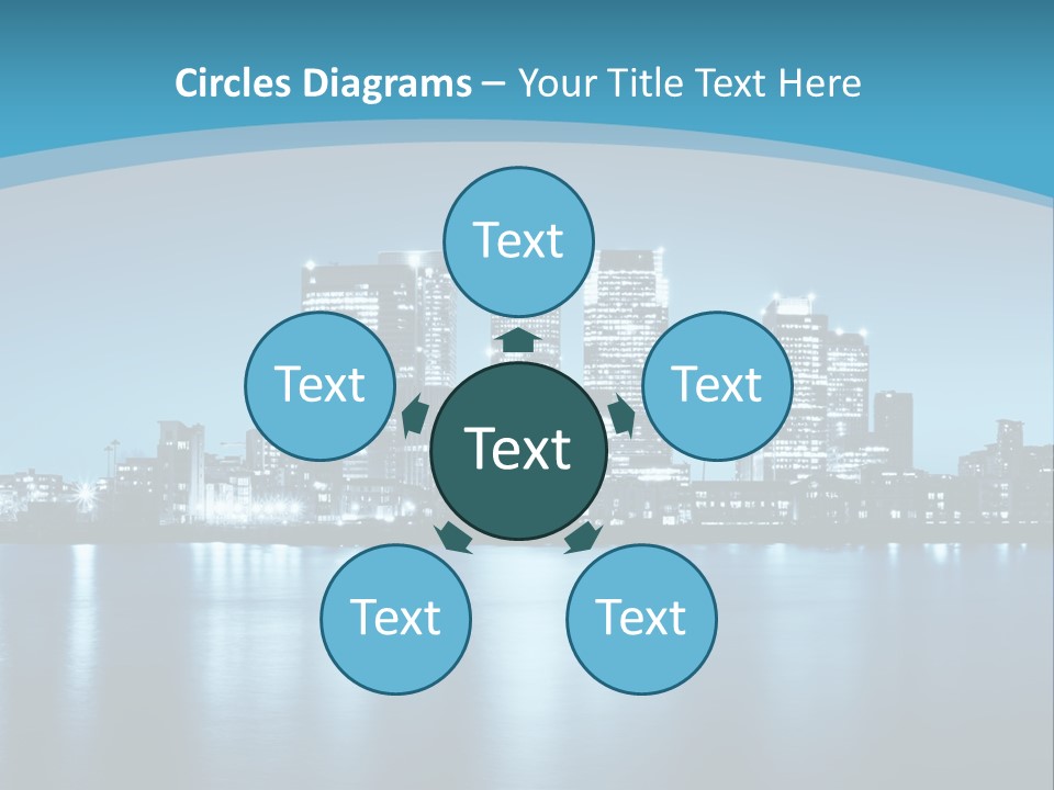 A City At Night Powerpoint Presentation Template PowerPoint Template