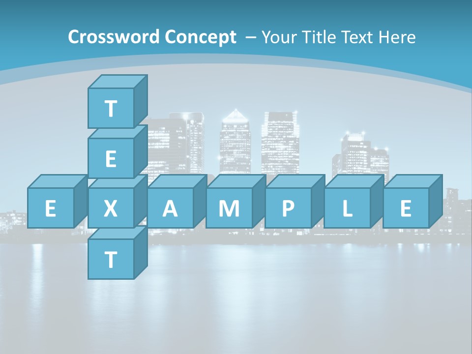 A City At Night Powerpoint Presentation Template PowerPoint Template