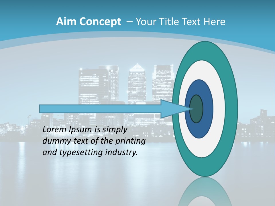 A City At Night Powerpoint Presentation Template PowerPoint Template