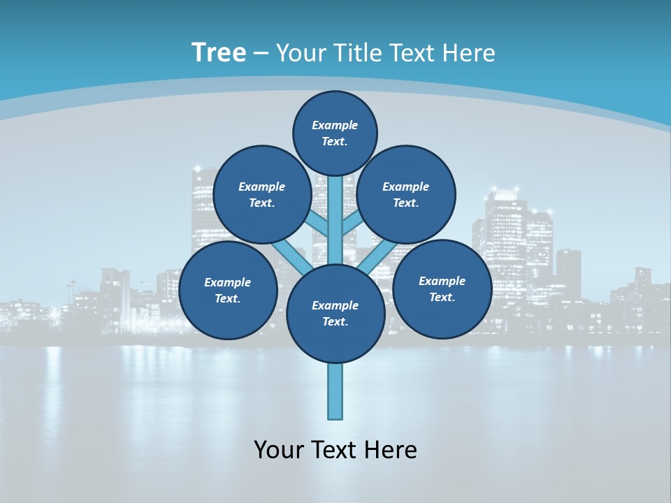 A City At Night Powerpoint Presentation Template PowerPoint Template