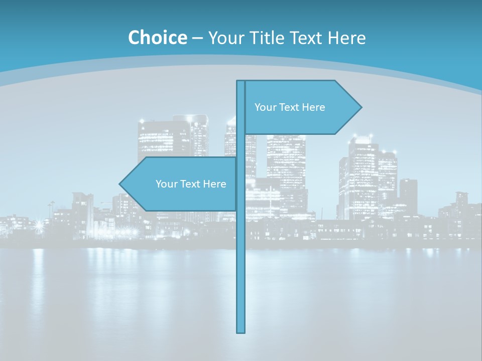 A City At Night Powerpoint Presentation Template PowerPoint Template