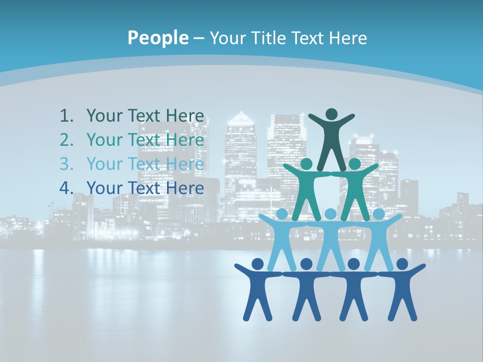 A City At Night Powerpoint Presentation Template PowerPoint Template