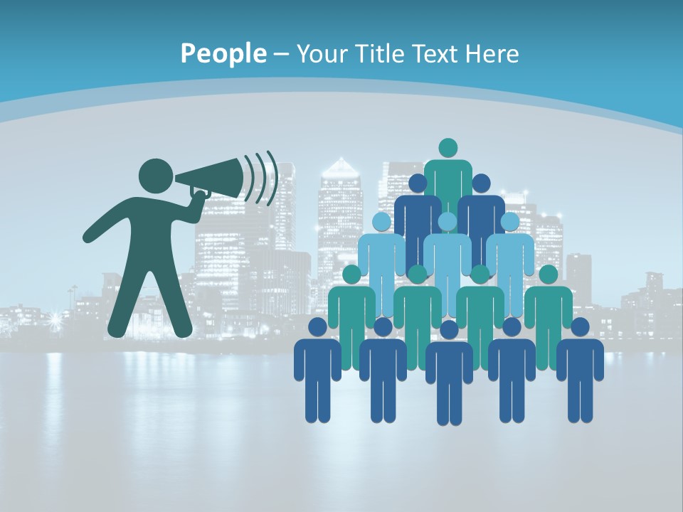 A City At Night Powerpoint Presentation Template PowerPoint Template