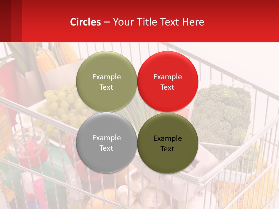 A Shopping Cart Filled With Lots Of Fresh Fruits And Vegetables PowerPoint Template