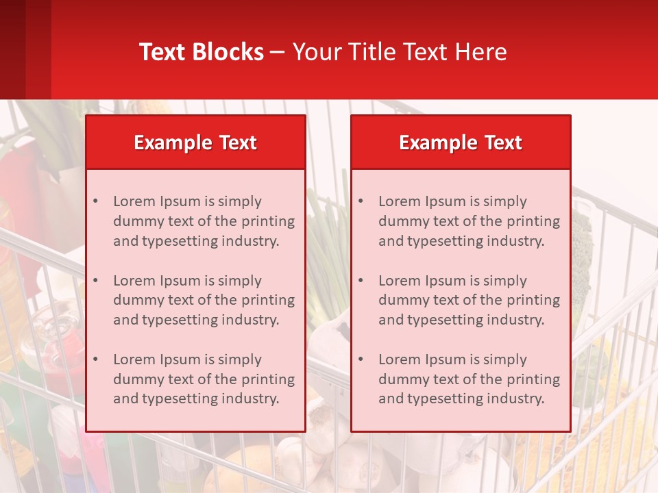 A Shopping Cart Filled With Lots Of Fresh Fruits And Vegetables PowerPoint Template