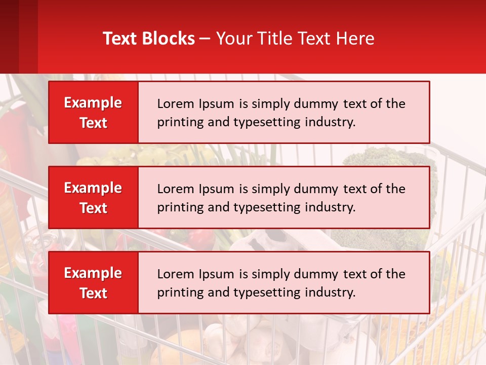 A Shopping Cart Filled With Lots Of Fresh Fruits And Vegetables PowerPoint Template