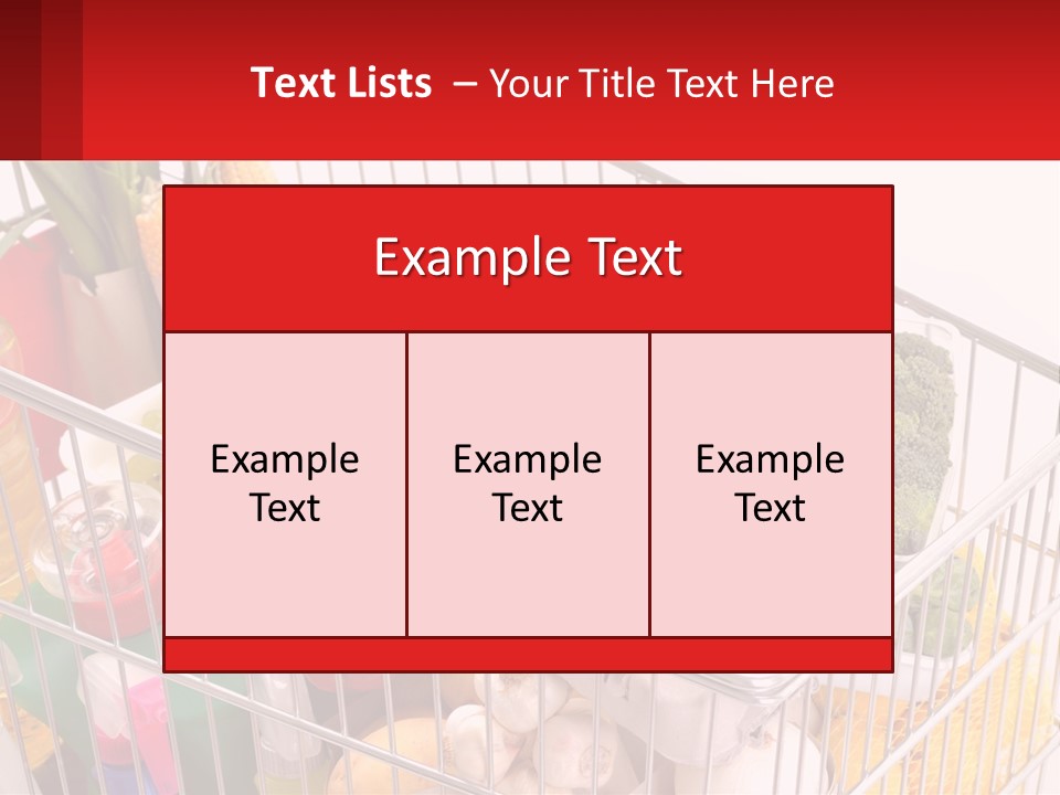 A Shopping Cart Filled With Lots Of Fresh Fruits And Vegetables PowerPoint Template
