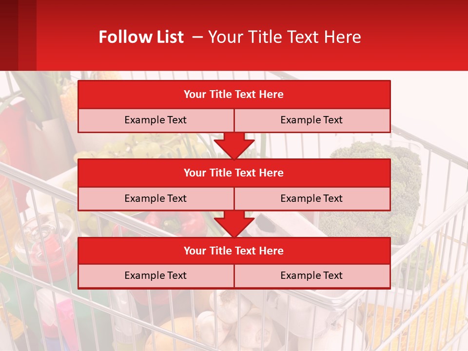 A Shopping Cart Filled With Lots Of Fresh Fruits And Vegetables PowerPoint Template
