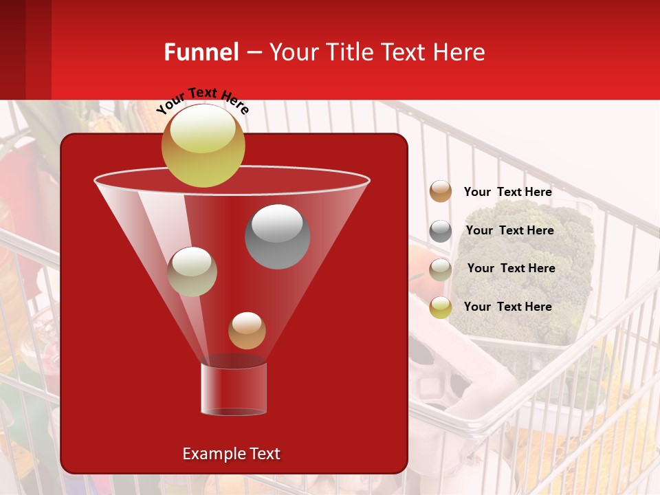 A Shopping Cart Filled With Lots Of Fresh Fruits And Vegetables PowerPoint Template