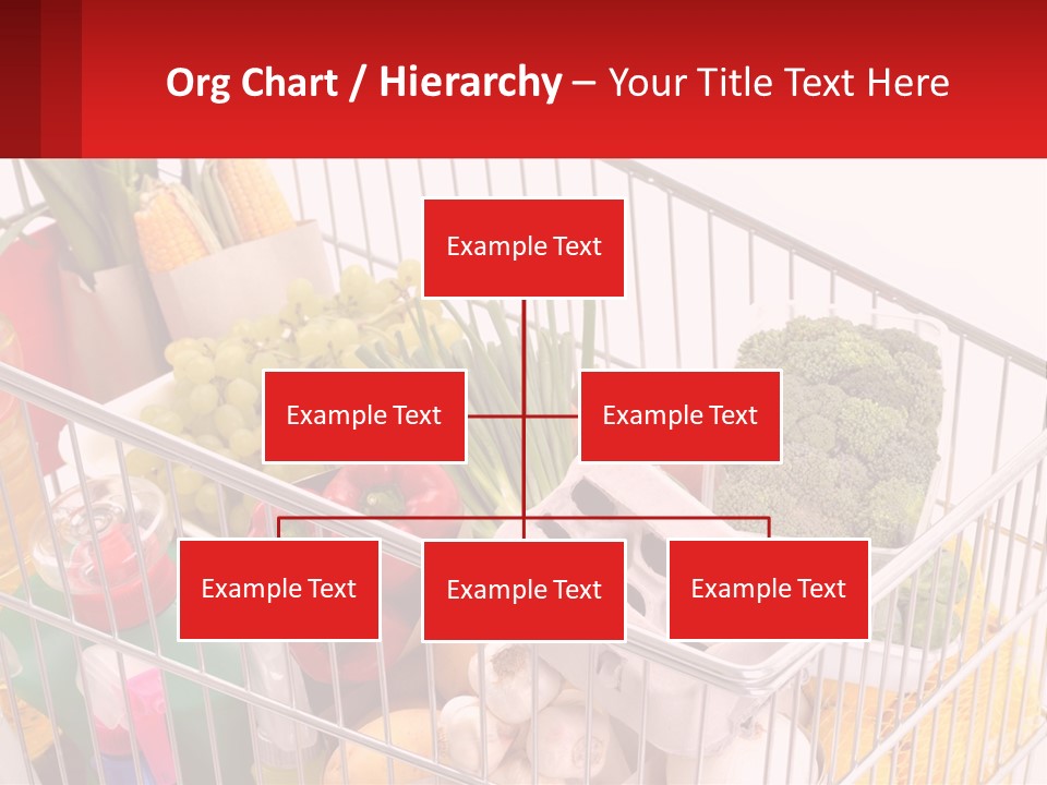 A Shopping Cart Filled With Lots Of Fresh Fruits And Vegetables PowerPoint Template