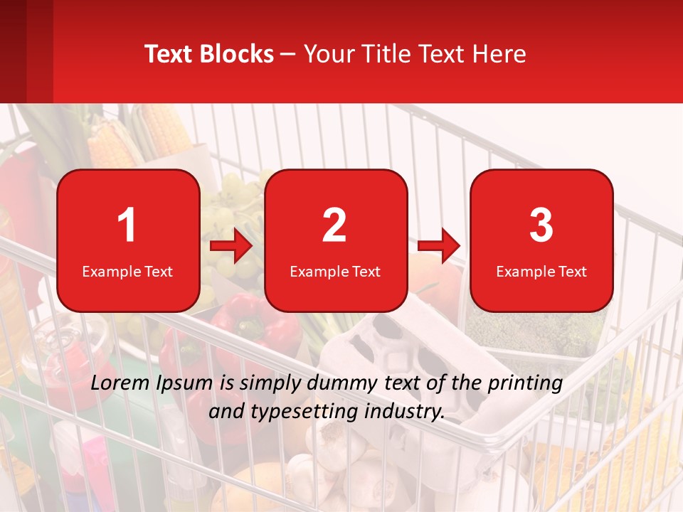 A Shopping Cart Filled With Lots Of Fresh Fruits And Vegetables PowerPoint Template