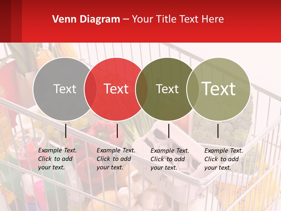 A Shopping Cart Filled With Lots Of Fresh Fruits And Vegetables PowerPoint Template