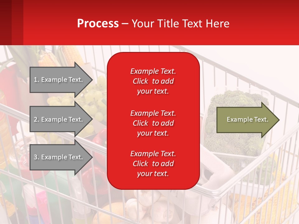 A Shopping Cart Filled With Lots Of Fresh Fruits And Vegetables PowerPoint Template