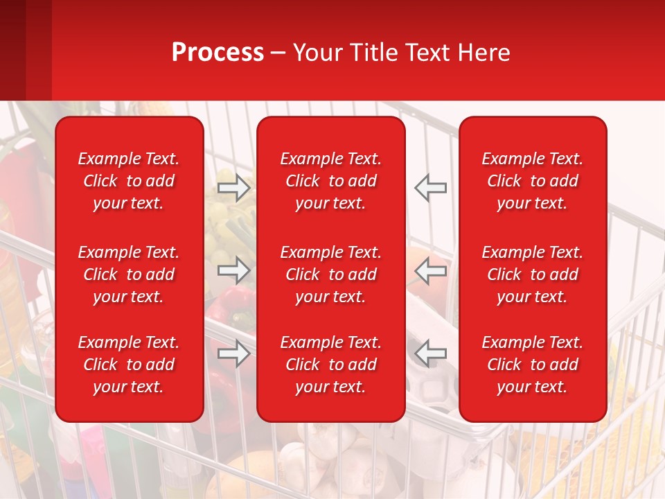 A Shopping Cart Filled With Lots Of Fresh Fruits And Vegetables PowerPoint Template
