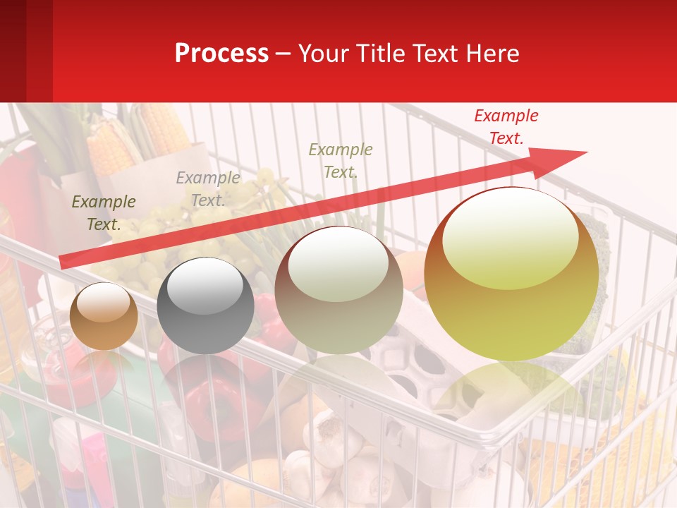 A Shopping Cart Filled With Lots Of Fresh Fruits And Vegetables PowerPoint Template