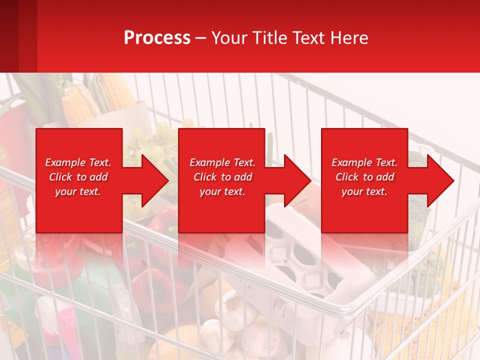 A Shopping Cart Filled With Lots Of Fresh Fruits And Vegetables PowerPoint Template