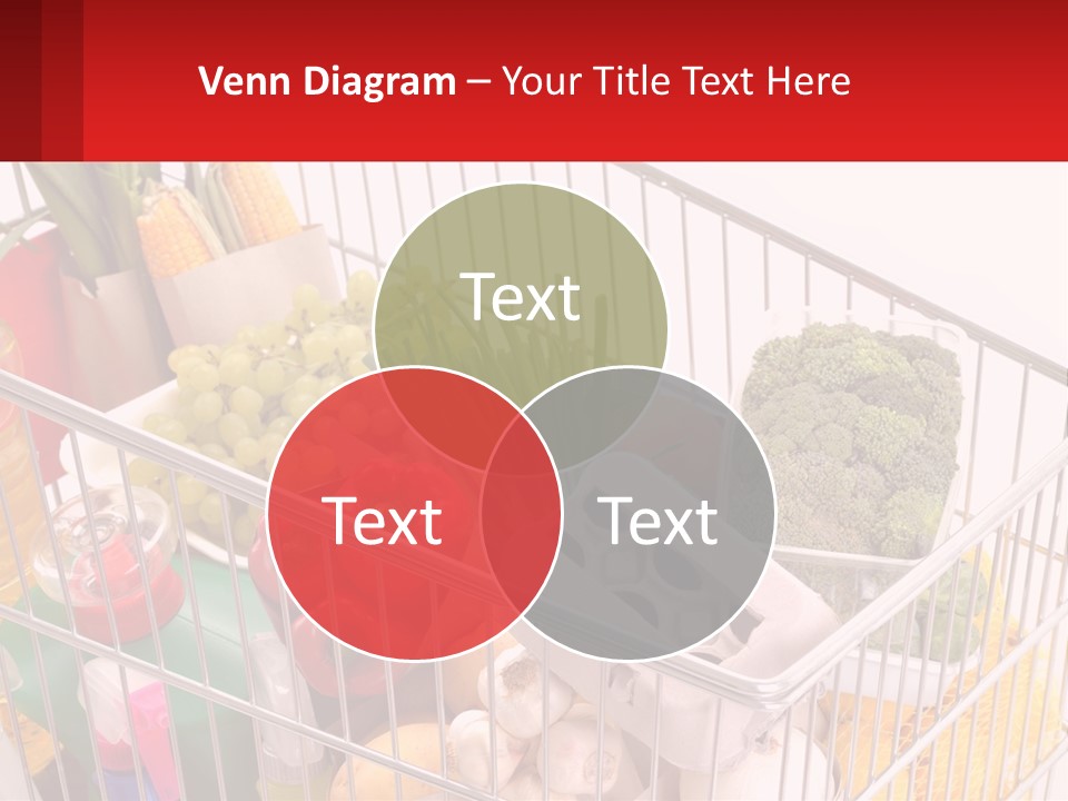 A Shopping Cart Filled With Lots Of Fresh Fruits And Vegetables PowerPoint Template