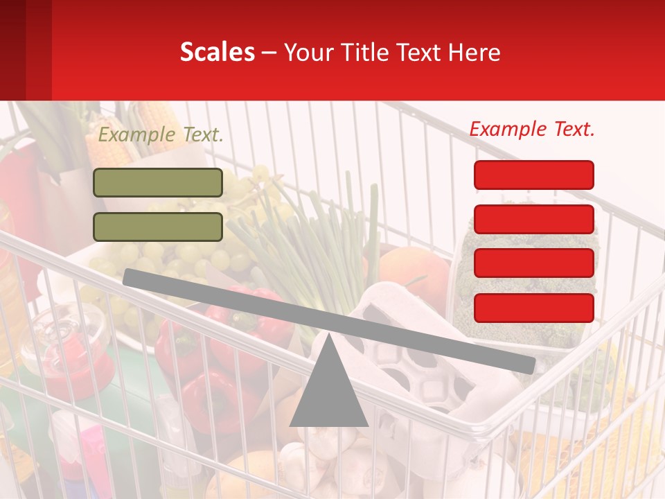 A Shopping Cart Filled With Lots Of Fresh Fruits And Vegetables PowerPoint Template