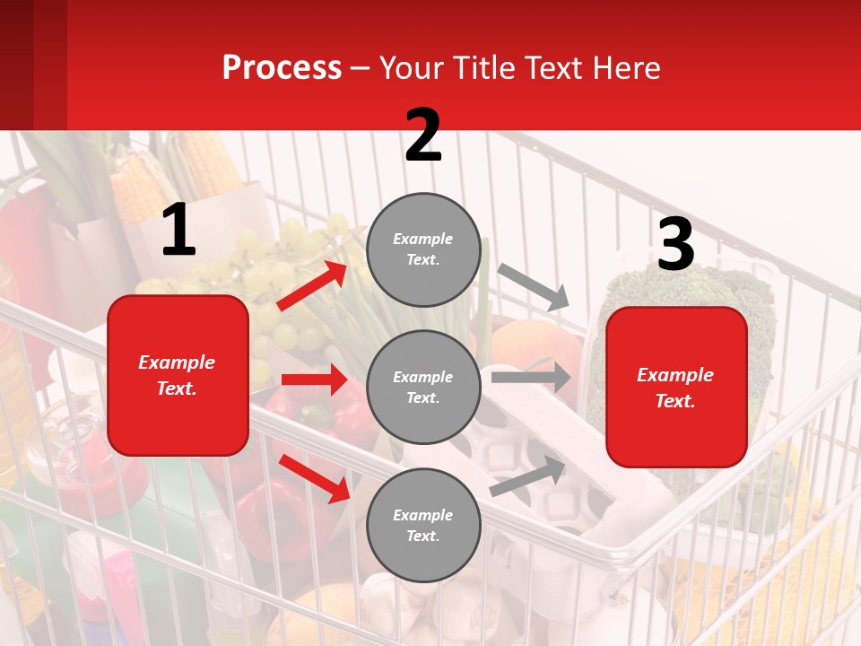 A Shopping Cart Filled With Lots Of Fresh Fruits And Vegetables PowerPoint Template