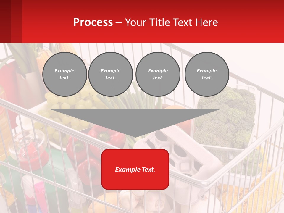 A Shopping Cart Filled With Lots Of Fresh Fruits And Vegetables PowerPoint Template