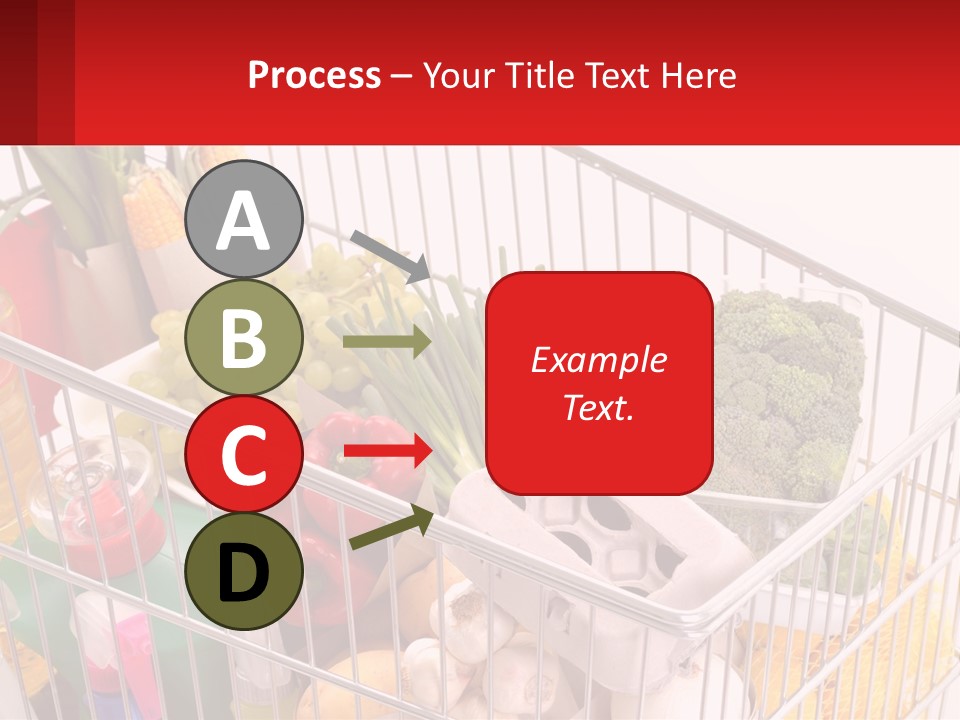 A Shopping Cart Filled With Lots Of Fresh Fruits And Vegetables PowerPoint Template