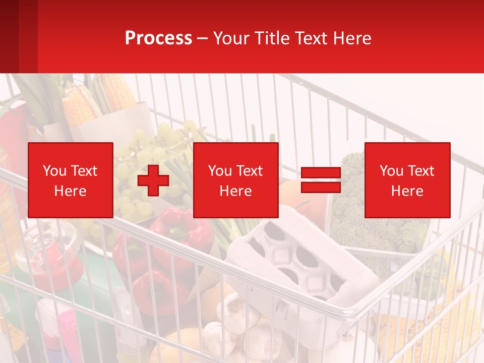 A Shopping Cart Filled With Lots Of Fresh Fruits And Vegetables PowerPoint Template
