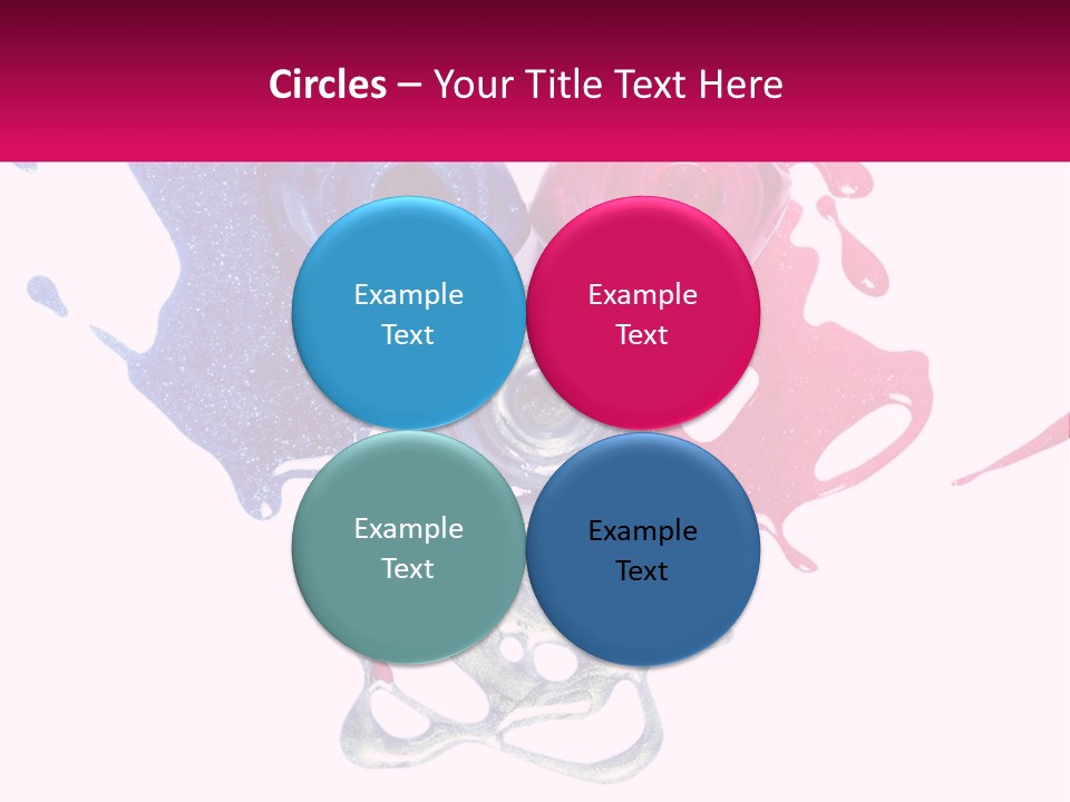 A Group Of Colorful Nail Polishes On Top Of Each Other PowerPoint Template