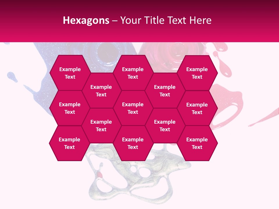 A Group Of Colorful Nail Polishes On Top Of Each Other PowerPoint Template