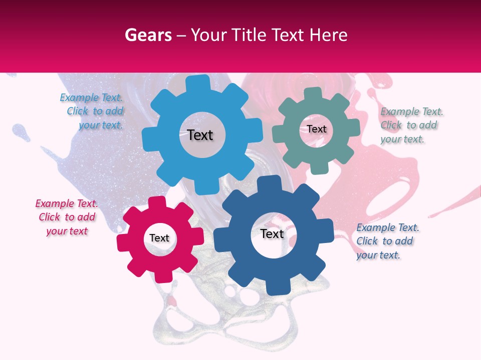 A Group Of Colorful Nail Polishes On Top Of Each Other PowerPoint Template