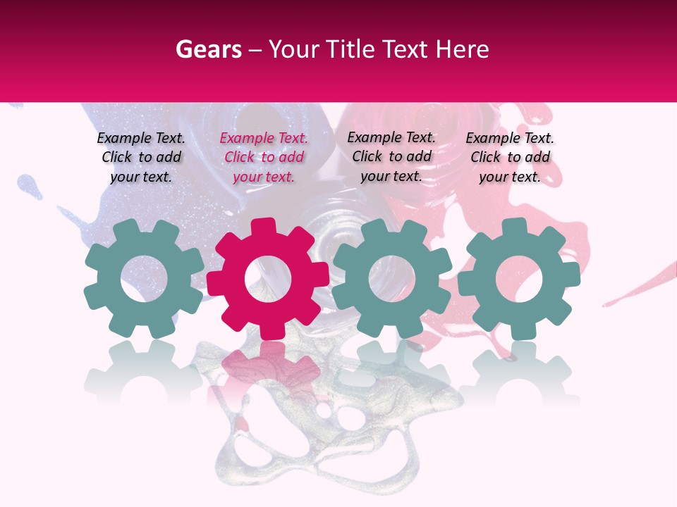 A Group Of Colorful Nail Polishes On Top Of Each Other PowerPoint Template