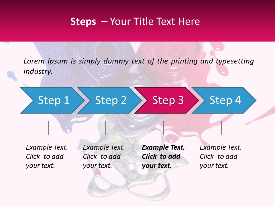 A Group Of Colorful Nail Polishes On Top Of Each Other PowerPoint Template