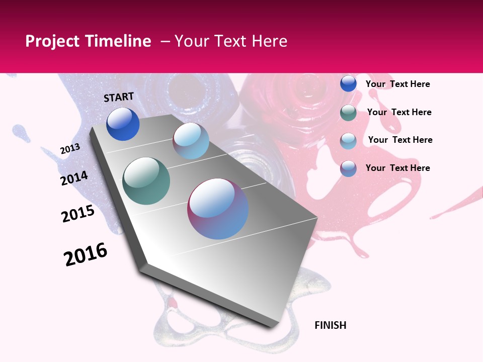 A Group Of Colorful Nail Polishes On Top Of Each Other PowerPoint Template