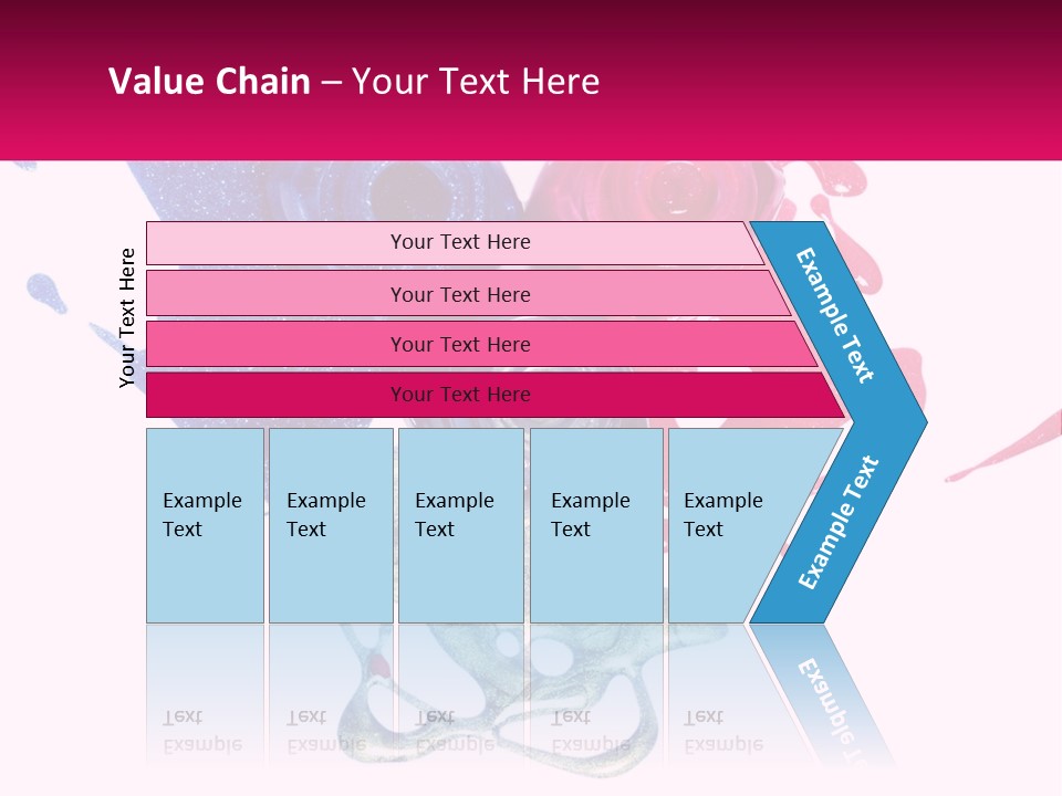 A Group Of Colorful Nail Polishes On Top Of Each Other PowerPoint Template