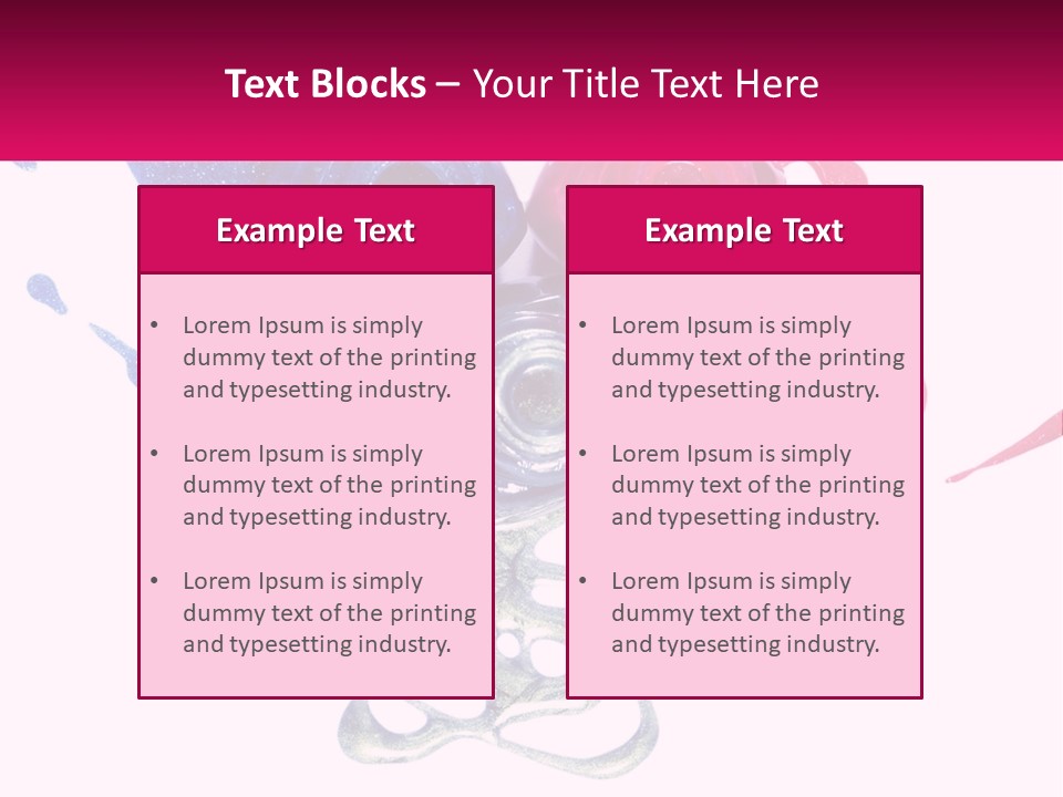 A Group Of Colorful Nail Polishes On Top Of Each Other PowerPoint Template