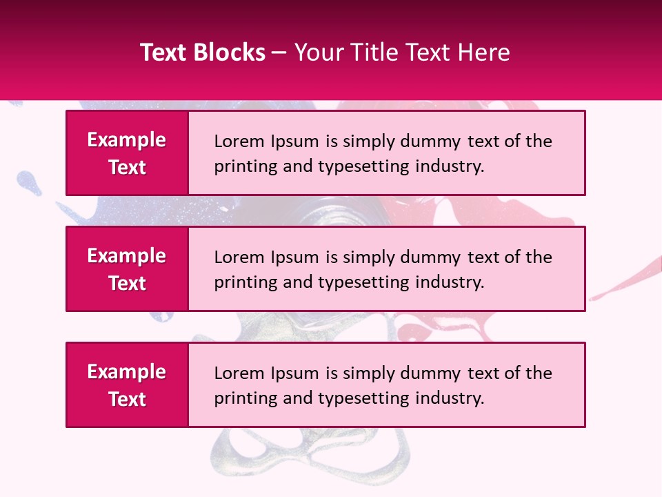 A Group Of Colorful Nail Polishes On Top Of Each Other PowerPoint Template