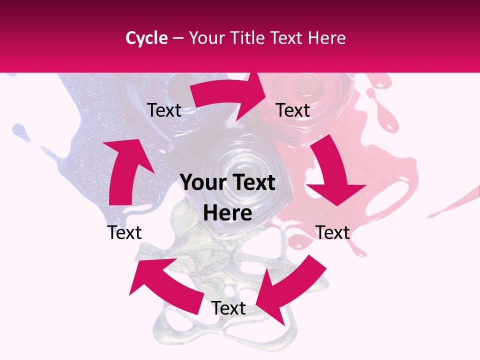 A Group Of Colorful Nail Polishes On Top Of Each Other PowerPoint Template