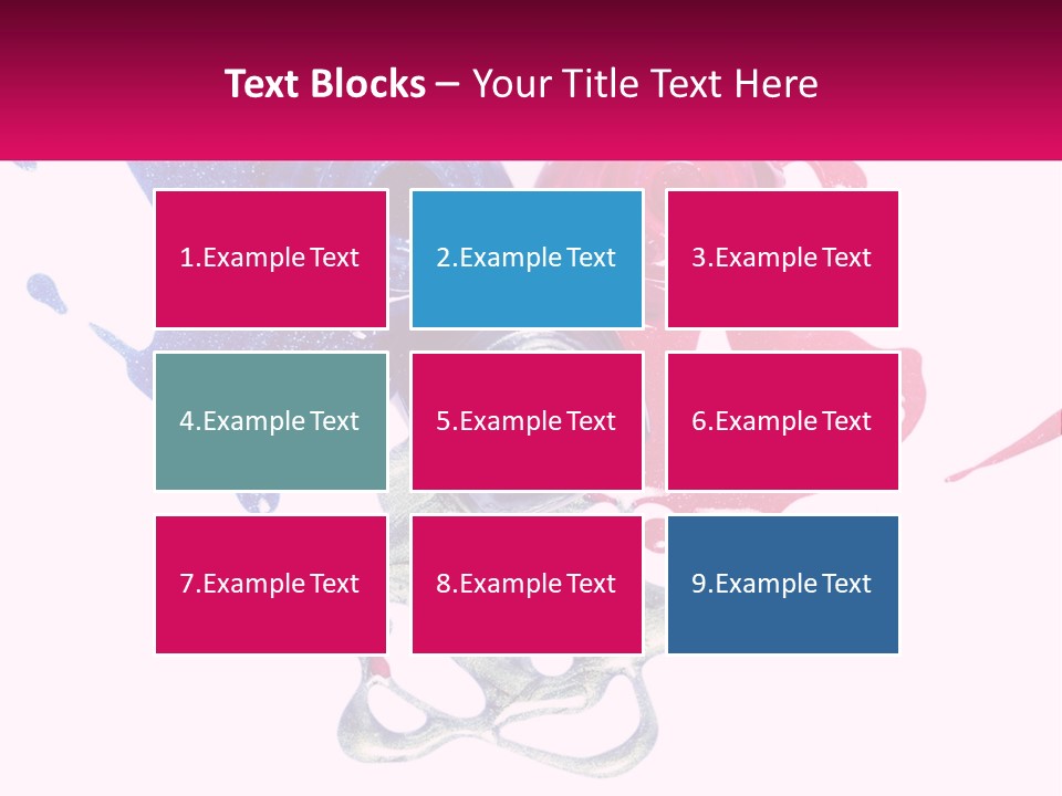 A Group Of Colorful Nail Polishes On Top Of Each Other PowerPoint Template